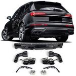 DIFFUSEUR DE PARE CHOC ARRIERE EN ABS AVEC EMBOUTS D'ECHAPPEMENTS TYPE DUAL LOOK SQ7 POUR  AUDI Q7 4M STANDARD PHASE 2 (2020+)