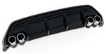 DIFFUSEUR DE PARE CHOC ARRIERE AUDI A3 8Y SLINE SPORTBACK PHASE 2 + EMBOUTS D'ECHAPPEMENT FACTICES LOOK S3 (2024+)