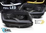 PHARES A LEDS TUBE LIGHT "FULL LEDS" VW BUS T6 PHASE 1 avec vrais feux de jour et clignotants à leds avec fonction DTS-Dynamic Turn Signal- VERSION 6 (2015/04-2019)