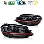 PHARES A LEDS  "REAL DRL" VW GOLF VII PHASE 1  (avec vrais feux de jour et clignotants DTS -Dynamic turn system-) REDLINE OU SILVER LINE (2012/02-2017)