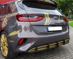 DIFFUSEUR DE PARE CHOC ARRIERE (RAJOUT CENTRAL) KIA CEED III STANDARD PHASE 1 TYPE CD "ING LINE" (2018/08-2021)