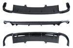 DIFFUSEUR DE PARE CHOC ARRIERE EN PU-RIM/ABS POUR AUDI A4 B9 8W STANDARD PHASE 1 AVEC EMBOUTS D'ECHAPPEMENT LOOK RS4 - SAUF S LINE ET S4/RS4 - (08-2015/04-2019)