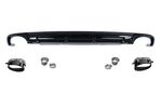 DIFFUSEUR DE PARE CHOC ARRIERE EN PU-RIM/ABS POUR AUDI A4 B9 8W STANDARD PHASE 1 AVEC EMBOUTS D'ECHAPPEMENT LOOK RS4 - SAUF S LINE ET S4/RS4 - (08-2015/04-2019)