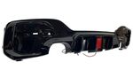 DIFFUSEUR DE PARE CHOC ARRIERE PIANO BLACK OU CARBONE LOOK AVEC FEU STOP A LEDS BMW SERIE 1 F20/F21 LCI M 135I / M140I "DUAL" (04-2015/2019)