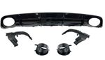 DIFFUSEUR DE PARE CHOC ARRIÈRE AVEC EMBOUTS D’ÉCHAPPEMENT DUPLEX LOOK RS6 "PIANO BLACK DESIGN"  AUDI A6 4K C8 S LINE PHASE 1 (2019+)