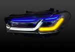 PHARES A LEDS TUBE LIGHT FULL LEDS "REAL DRL" BMW SERIE 5 G30/G31 PHASE 2 LCI AVEC ECLAIRAGE LEDS DE SERIE (11-2020+)