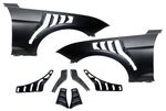 JEU D'AILES AVANT EN ALUMINIUM LOOK MUSTANG VII GTD FORD MUSTANG VI PHASE 2 STANDARD (08-2017/2022)