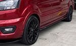 JEU DE BAS DE CAISSE (RAJOUTS EN ABS) FORD TRANSIT MK7 PHASE 2 VERSION L3 PIANO BLACK FINISH (2019/2023)