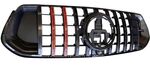 CALANDRE MERCEDES GLE W167/C167 PHASE 2 AMG LINE CARBONE LOOK/RED LINE LIMITED EDITION PANAMERICANA PHASE 2 (07-2023/2026)