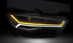 PHARES A LEDS TUBE LIGHT FULL LEDS  "REAL DRL" AUDI A6 4G PHASE 2 avec feux de jour et clignotants DTS -DYNAMIC TURN SIGNAL - V2 (10-2014/2018)