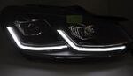 PHARES A LEDS TUBE LIGHT FULL LEDS "REAL DRL U LEDS" VW GOLF VI (avec vrais feux de jour et clignotants Dynamic turn signal) (2008/2012)