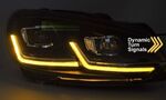 PHARES A LEDS TUBE LIGHT FULL LEDS "REAL DRL U LEDS" VW GOLF VI (avec vrais feux de jour et clignotants Dynamic turn signal) (2008/2012)