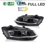 PHARES A LEDS FULL LEDS "REAL DRL" REDLINE VW POLO 6R/6C  (avec vrais feux de jour et clignotants à leds) AVEC FONCTION DTS -DYNAMIC TURN SYSTEM-(2009/03-2017)