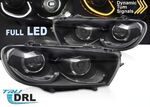 PHARES A LEDS "FULL LEDS" VW SCIROCCO PHASE 1 AVEC FONCTION DTS -CLIGNOTANTS DEFILANTS- (avec vrais feux de jour et clignotants standard) (2008/04-2014)