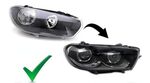 PHARES A LEDS "FULL LEDS" VW SCIROCCO PHASE 1 AVEC FONCTION DTS -CLIGNOTANTS DEFILANTS- (avec vrais feux de jour et clignotants standard) (2008/04-2014)