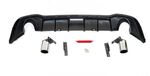 DIFFUSEUR DE PARE CHOC ARRIERE VW GOLF VIII STANDARD PHASE 1 "DTM GTI LOOK" AVEC EMBOUTS FICTIFS PIANO BLACK AVEC FEU STOP LEDS(2020/2024)