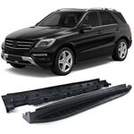 JEU DE BAS DE CAISSE MERCEDES ML W166 TYPE MARCHE PIEDS EN ALU NOIR (2011/2015)
