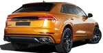 DIFFUSEUR DE PARE CHOC ARRIERE AUDI Q8 4M S LINE PHASE 1 + EMBOUTS D'ECHAPPEMENT LOOK QUAD (2018/2023)
