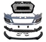 PARE CHOC AVANT + LAME SPOILER INFERIEURE AUDI A3 8V SPORTBACK / CABRIOLET PHASE 1 LOOK RS3 EURO V2 (2012/04-2016)