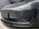 LAME DE PARE CHOC AVANT 3 OU 4 PARTIES PIANO BLACK TESLA MODEL 3 PHASE 1 (2017/08-2023)