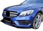 LAME DE PARE CHOC AVANT GLOSS BLACK MERCEDES CLASSE C W205 AMG LINE PHASE 1 "EUROLINE" (2015/02-2018)