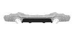 DIFFUSEUR DE PARE CHOC ARRIÈRE (RAJOUT CENTRAL) BMW SERIE 4 E92/E93 M PACK M PHASE 1 CS STYLE (2006/2010)