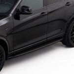 JEU DE BAS DE CAISSE COMPATIBLE BMW X3 F25 STANDARD "TYPE MARCHE PIEDS EN ALU BROSSE" (2010/2017)