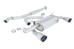 LIGNE D ECHAPPEMENT CATBACK INOX POLI TOYOTA GT86 OU SUBARU BRZ"BLUE TITANIUM TIPS" (2012/2020)