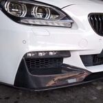 SPLITTERS DE PARE CHOC AVANT EN CARBONE BMW SERIE 6 F12/F13/F06 PACK M (2013/2019)