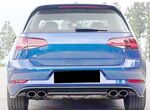 DIFFUSEUR ARRIERE VW GOLF VII STANDARD PHASE 2 ° EMBOUTS FICTIFS LOOK R DESIGN (02-2017/2020)