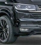 SPLITTERS DE PARE CHOC AVANT VW BUS T6.1 STANDARD "PIANO BLACK FINISH" (05-2019/2024)