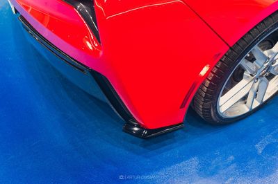 XTevu Diffuseur Pare-chocs Arrière Chevrolet Corvette C7 2014-2019 – Lip Ailerons Style Aérodynamique En ABS Noir