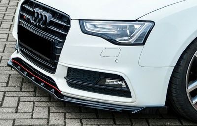 Aileron Pare-chocs Avant Pour Audi A5 S5 8T Sline 2012-2017 - Noir, Design Sportif, Look Agressif - 10