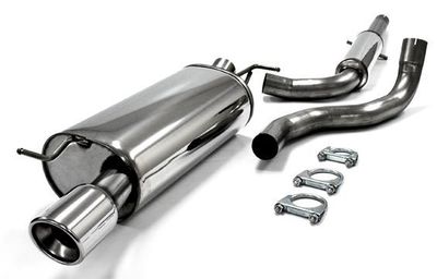 LIGNE COMPLETE D ECHAPPEMENT EN INOX AUDI TT 8N 1.8T (DIAMETRE 63,5mm HOMOLOGUEE TUV ET SORTIE RONDE GAUCHE de 100mm) (1998/06-2006)