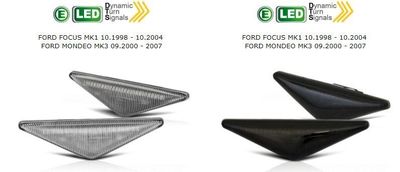 JEU DE 2 REPETITEURS A LEDS FORD FOCUS 1 OU MONDEO MK3  AVEC FONCTION DTS - CLIGNOTANTS DEFILANTS - (1998/2007)