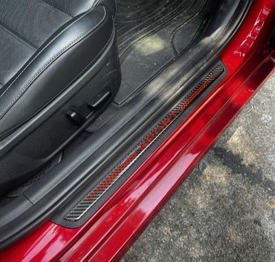 Protège-seuils De Porte Pour Kia Picanto - 4 Pièces En Fibre De Carbone Autocollantes | Anti-rayures, étanches, Protection Intérieure Voiture - 4