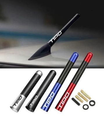 ANTENNE DE TOIT ALU/CARBONE LOOK AVEC LOGO TIPO