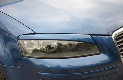 PAUPIÈRES DE PHARES POUR AUDI A3 8P satin black (2003/05-2008)