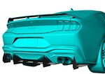 RAJOUT DE DIFFUSEUR ET SPLITTERS ARRIERES EN ABS FORD MUSTANG MK7 GT PHASE 1 VERSION 2 (2023+)