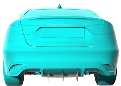 DIFFUSEUR ARRIERE (RAJOUT CENTRAL) JAGUAR XF SEDAN OU SW CNC  "DTM LOOK" (2020/2024)