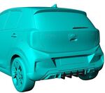 DIFFUSEUR ARRIERE (RAJOUT CENTRAL) KIA PICANTO III GT LINE CNC  "DTM LOOK" (2019/2022)