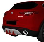 DIFFUSEUR ARRIERE (RAJOUT CENTRAL) ALFA ROMEO STELVIO CNC "DTM LOOK" (2017/2022)