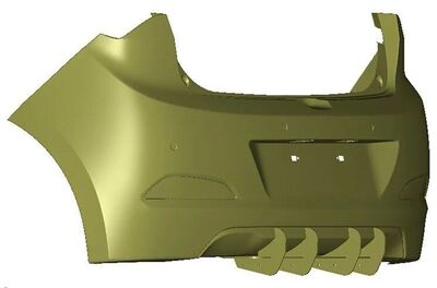 RAJOUTS DE DIFFUSEUR ARRIERE HYUNDAI I20 II STANDARD PHASE 2 CNC "DTM LOOK" (2015/2018)
