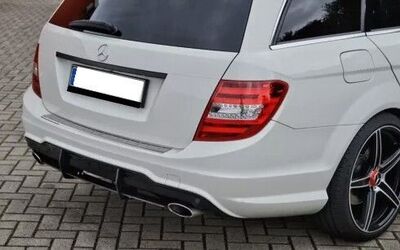 RAJOUT DE DIFFUSEUR ARRIERE EN ABS POUR MERCEDES CLASSE C W204/S204 AMG LINE PHASE 2 "ING LINE" (2011/2015)