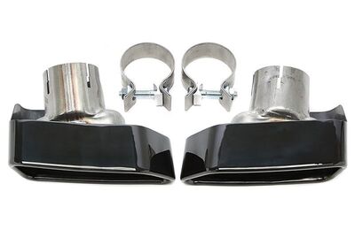 EMBOUTS D'ECHAPPEMENT INOX BLACK BMW SERIE 5 F10/F11 "165X60mm" (2010/2017)