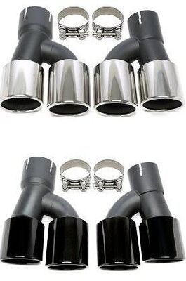 EMBOUTS D'ECHAPPEMENT BMW SERIE 5 G30/G31 SILVER CHROME OU BLACK (2019+)