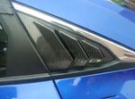 PRISES D'AIR DE VITRES ARRIERES TYPE "LOUVERS"EN CARBONE  HONDA CIVIC X BERLINE SEDAN (2017/2022)