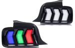 FEUX A LEDS FORD MUSTANG V PHASE 1 AVEC CLIGNOTANTS DTS -DYNAMIC TURN SIGNAL - ET FONCTION RGB ANIMATION DYNAMIQUE (2005/2009)