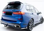 LAME DE PARE CHOC ARRIERE EN CARBONE BMW X7 LCI PACK M (AVEC ATTELAGE) "DTM LOOK" (2018+)