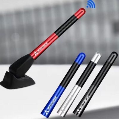 ANTENNE DE TOIT ALU/CARBONE LOOK AVEC LOGO MITSUBISHI